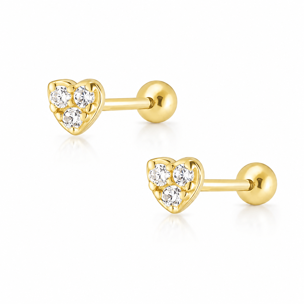 Bohomoon Stainless Steel Monica Heart Stud Earrings