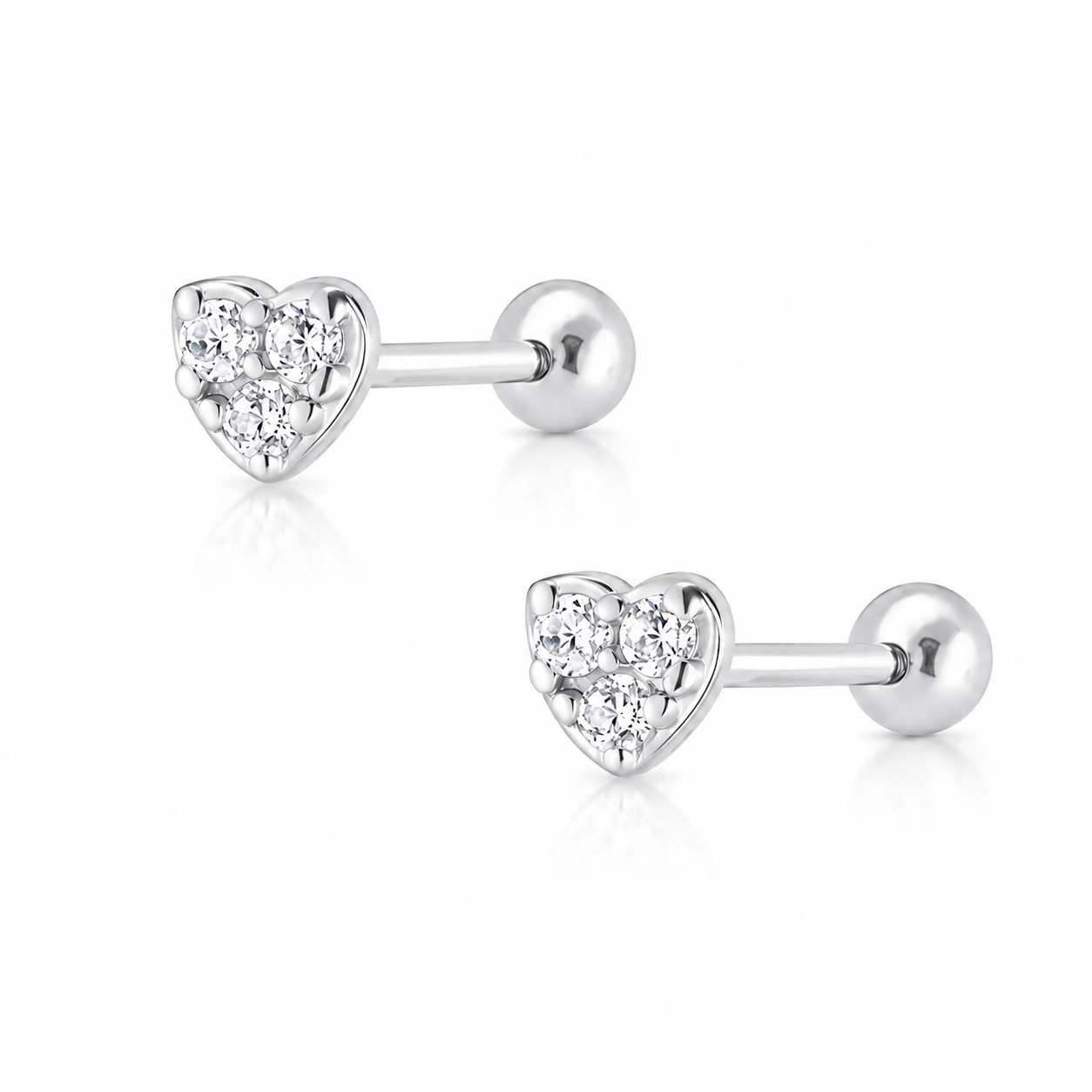 Bohomoon Stainless Steel Monica Heart Stud Earrings