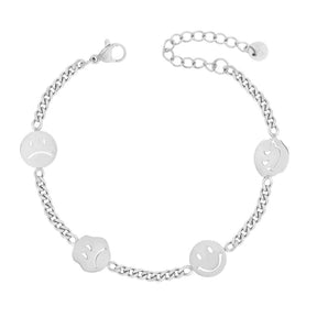 BohoMoon Stainless Steel Moodswing Bracelet Silver