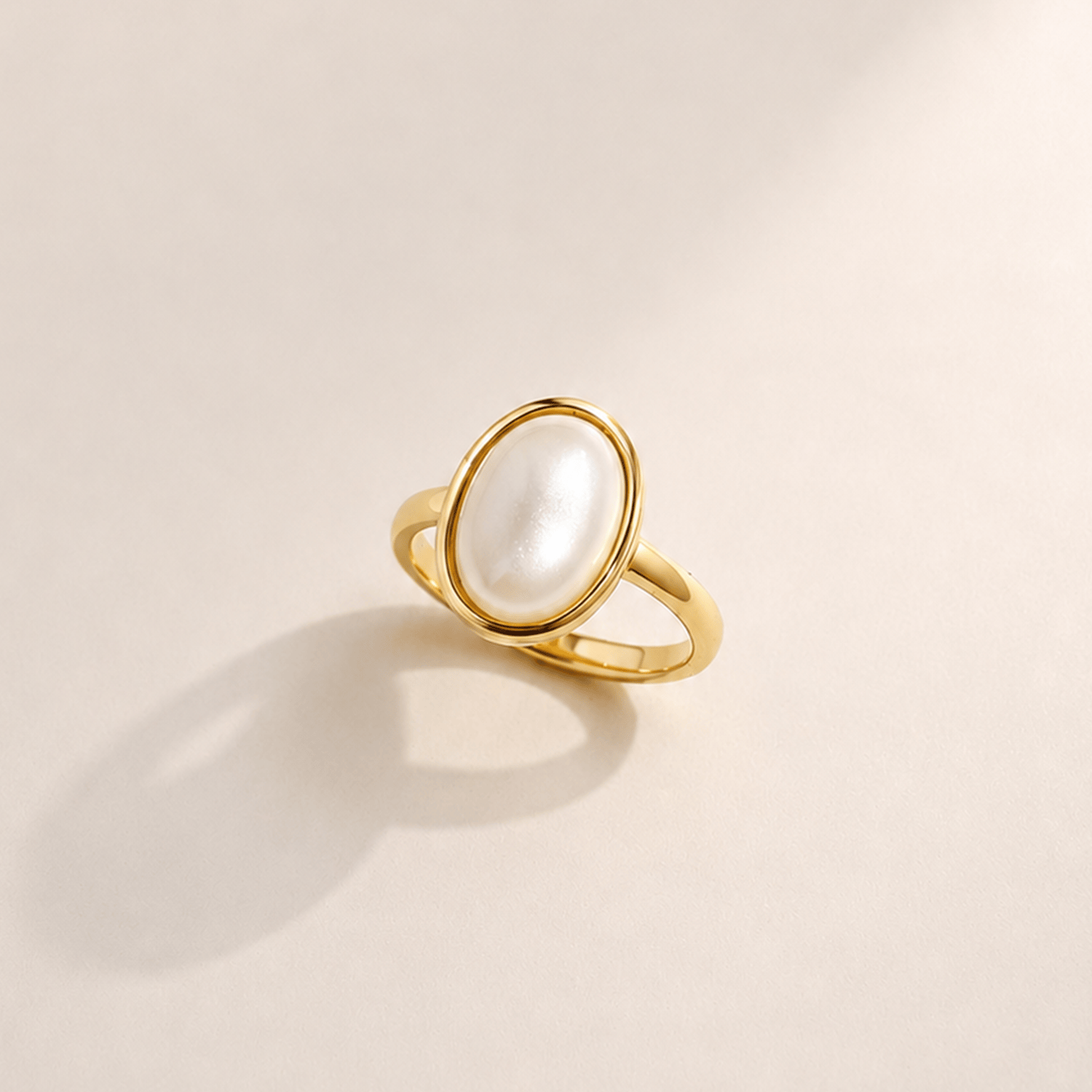 Bohomoon Stainless Steel Moonrise Pearl Ring