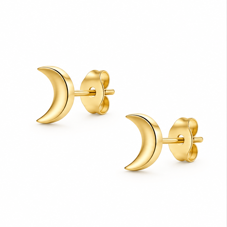 Bohomoon Stainless Steel Moonshine Stud Earrings