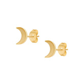 BohoMoon Stainless Steel Moonshine Stud Earrings Gold