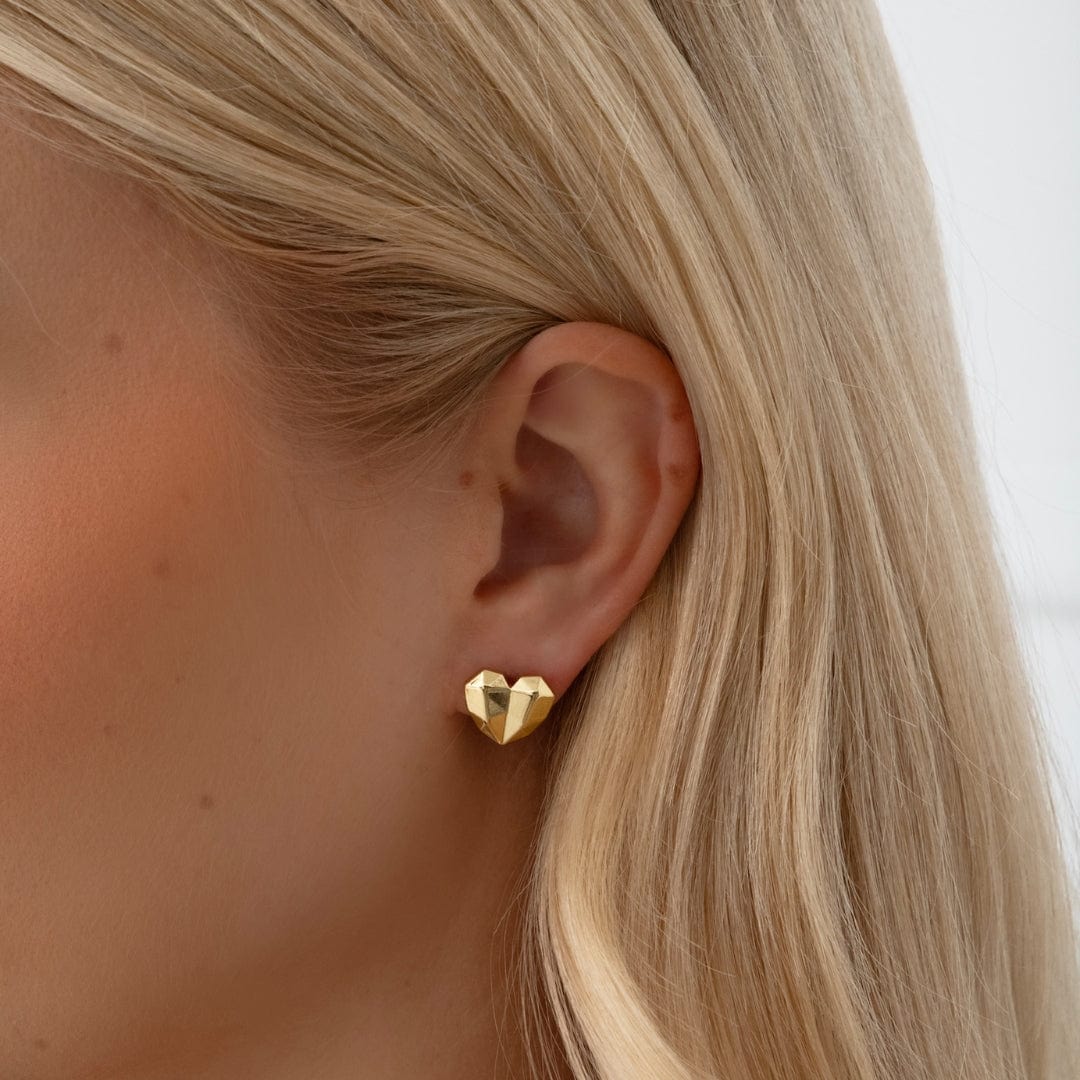 BohoMoon Stainless Steel Motive Stud Earrings Gold