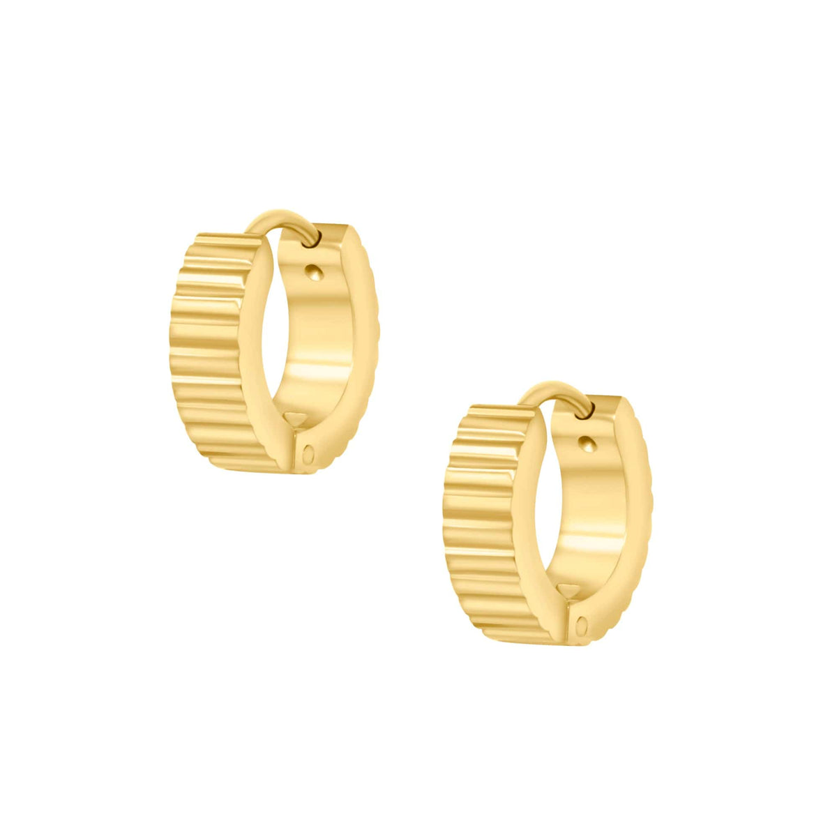 BohoMoon Stainless Steel Muse Hoop Earrings Gold