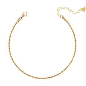 Bohomoon Stainless Steel Beverley Rope Anklet