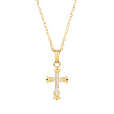 BohoMoon Stainless Steel Natalya Cross Necklace Gold