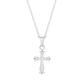 BohoMoon Stainless Steel Natalya Cross Necklace Silver