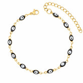 BohoMoon Stainless Steel Evil Eye Bracelet Gold / Black