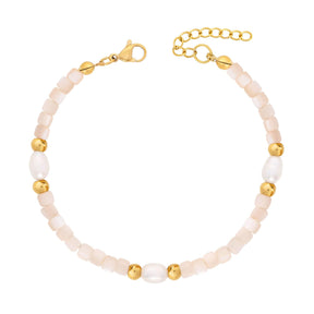 BohoMoon Stainless Steel Neutral Pearl Bracelet Gold