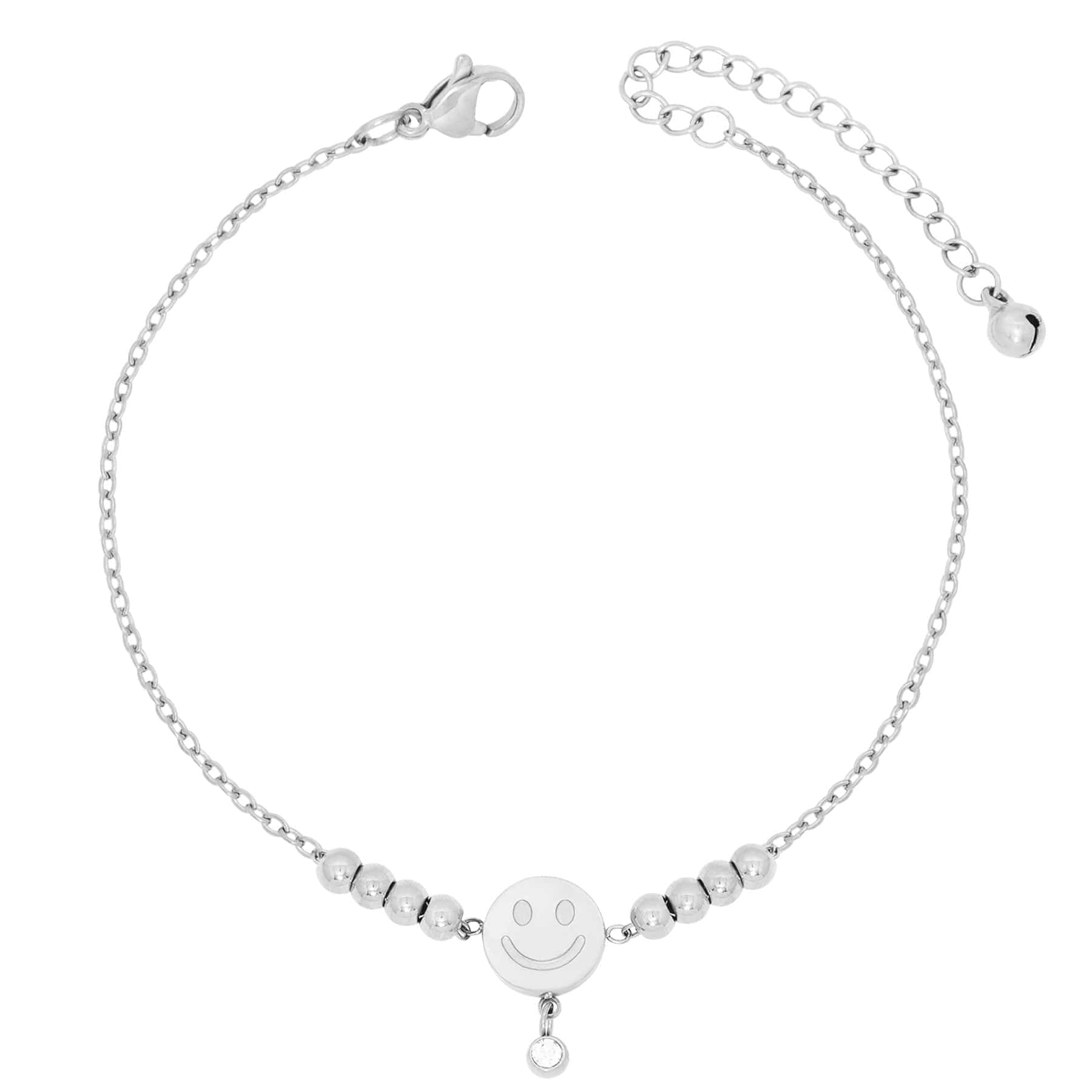 BohoMoon Stainless Steel Smiley Anklet