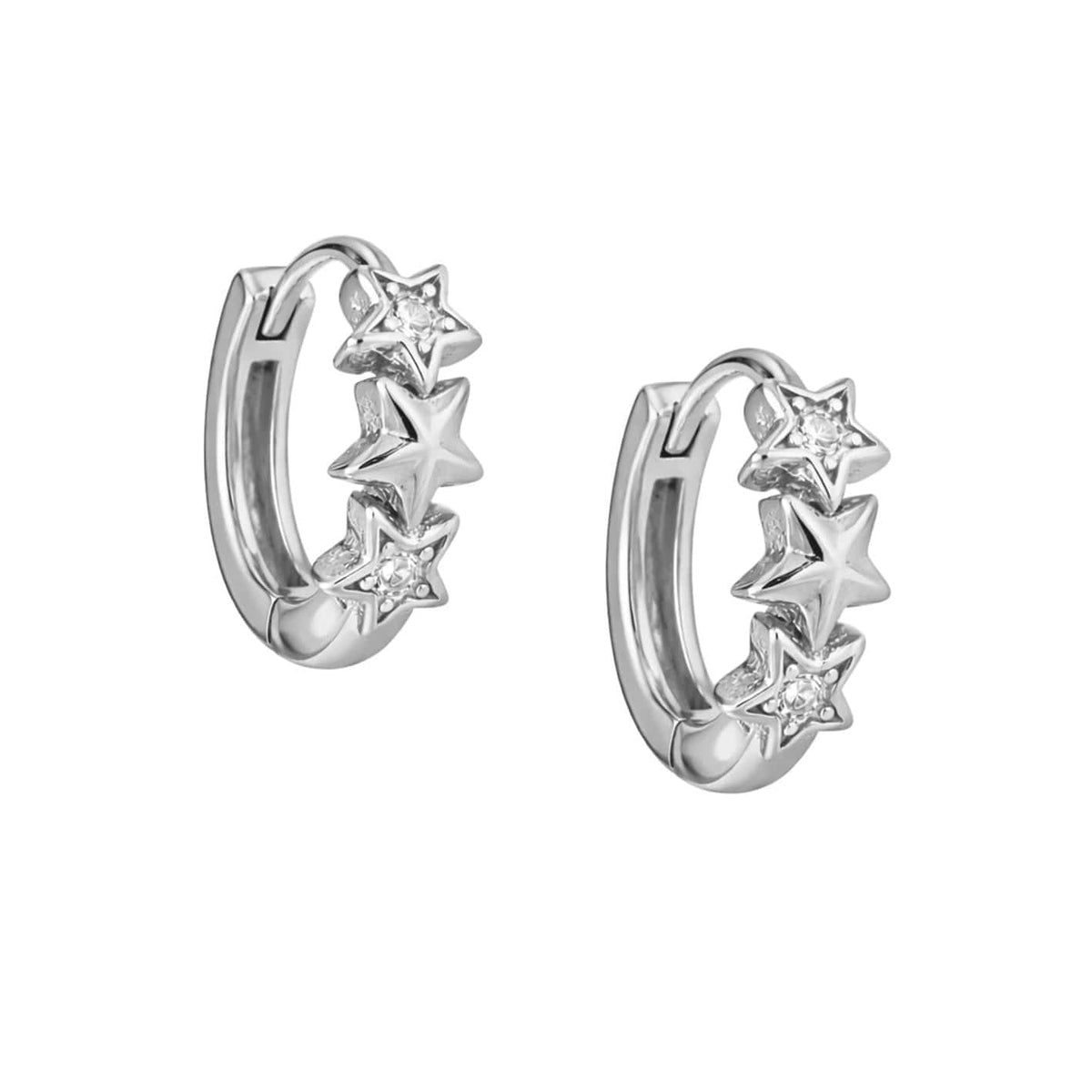 Bohomoon Stainless Steel Nightfall Hoop Earrings