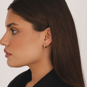Bohomoon Stainless Steel Nightfall Hoop Earrings