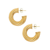 BohoMoon Stainless Steel Nina Hoop Earrings Gold
