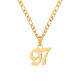 BohoMoon Stainless Steel Nineties Figaro Year Necklace Gold / 91