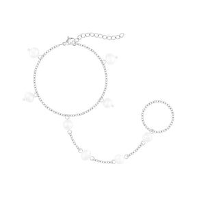 Bohomoon Stainless Steel Nori Hand Chain Bracelet