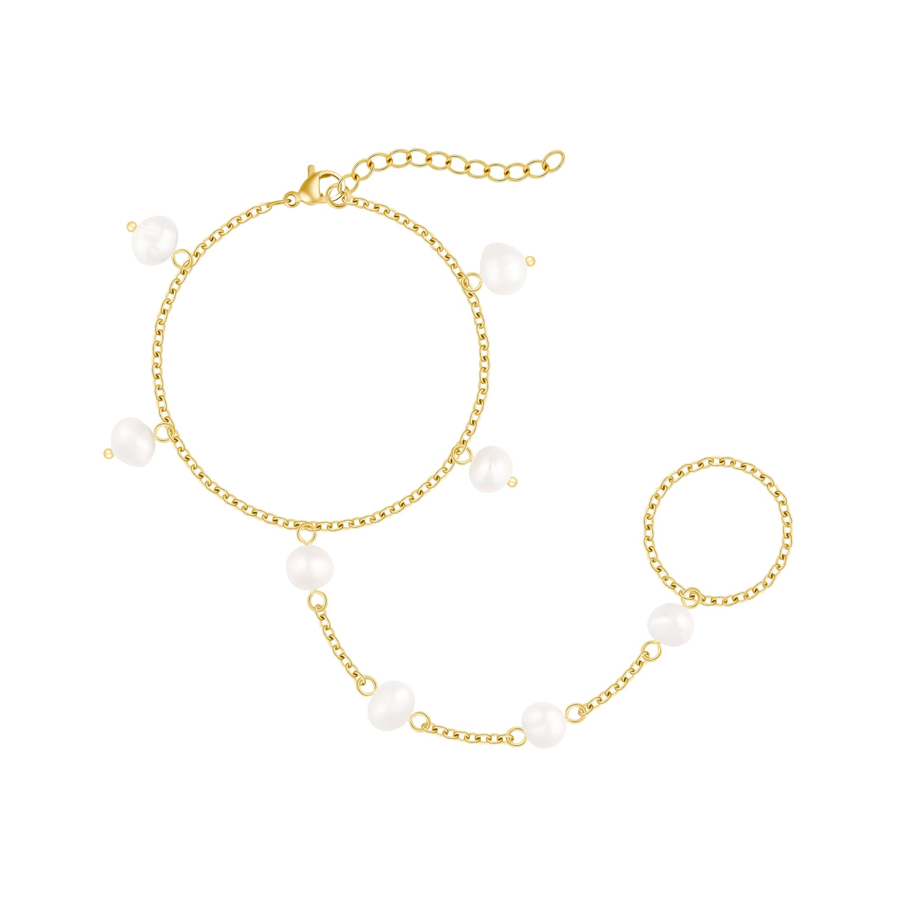 Bohomoon Stainless Steel Nori Hand Chain Bracelet