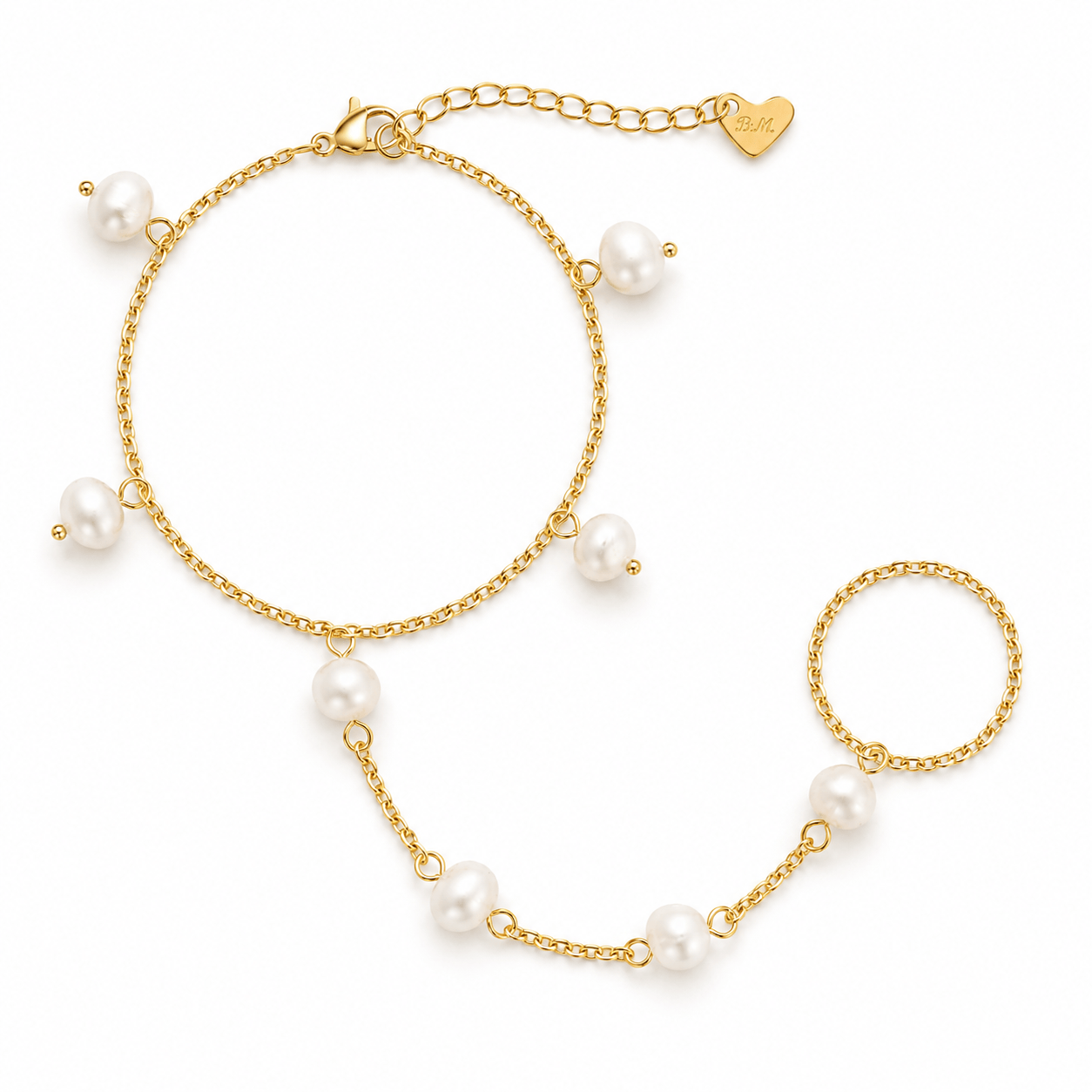 Bohomoon Stainless Steel Nori Hand Chain Bracelet
