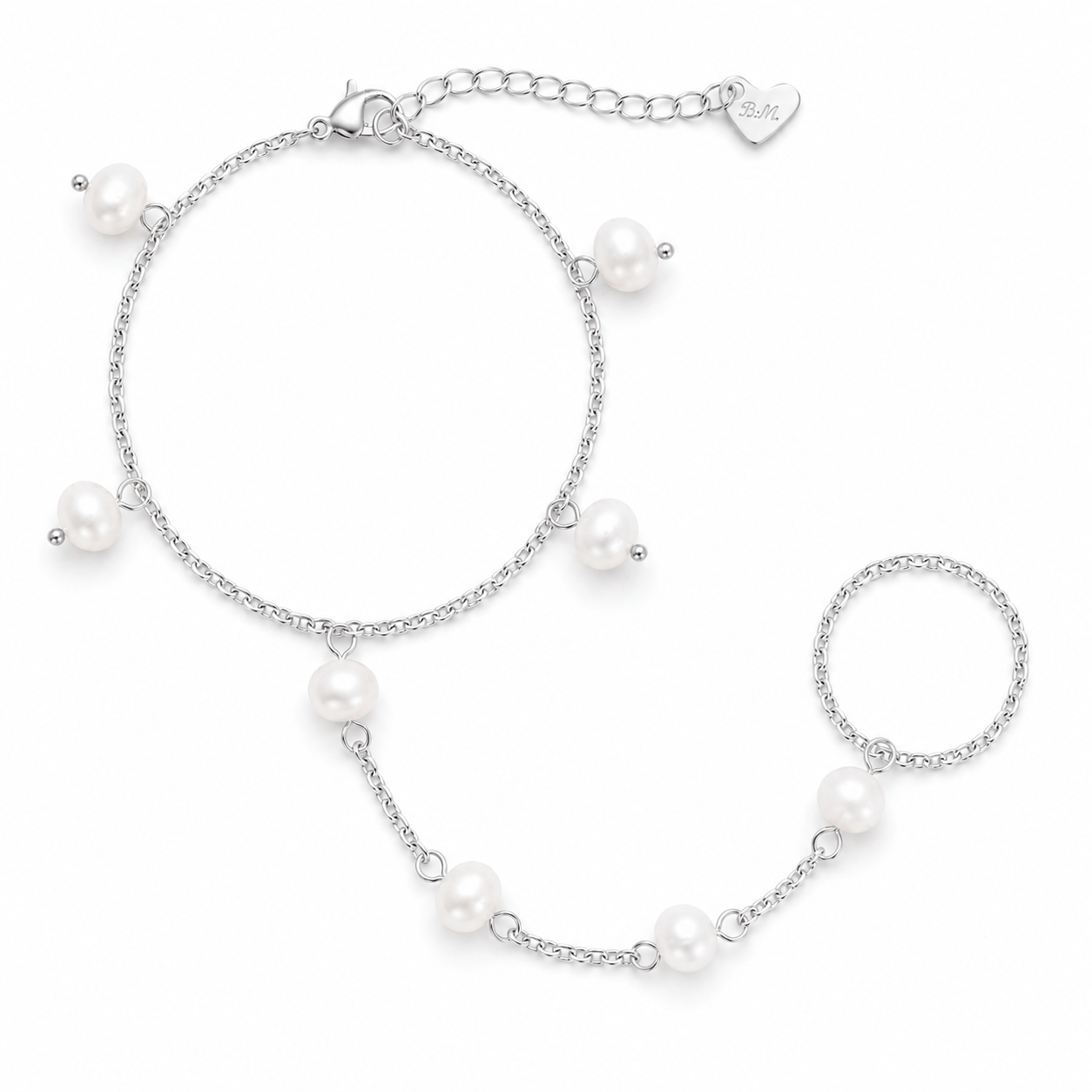 Bohomoon Stainless Steel Nori Hand Chain Bracelet