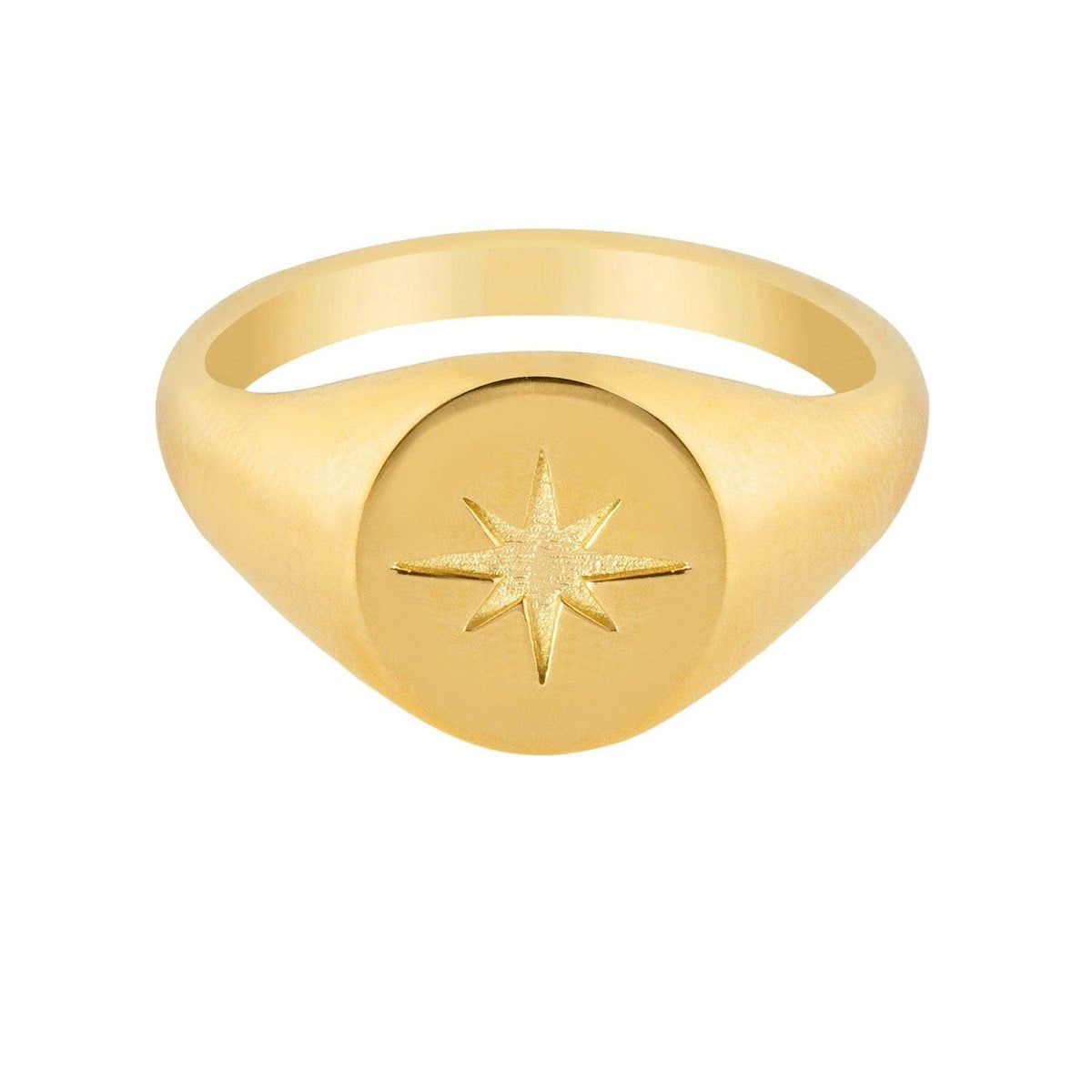 BohoMoon Stainless Steel North Star Signet Ring