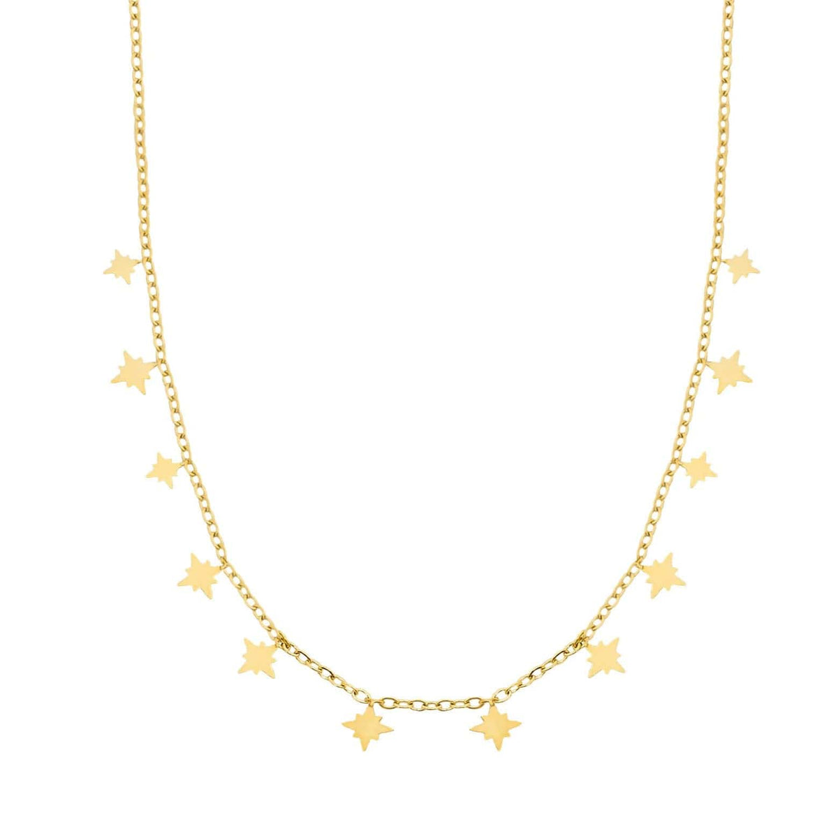 BohoMoon Stainless Steel Northern Star Necklace Gold