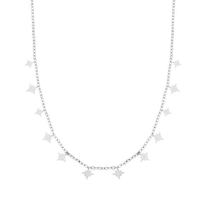 BohoMoon Stainless Steel Northern Star Necklace Silver