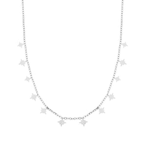 BohoMoon Stainless Steel Northern Star Necklace Silver