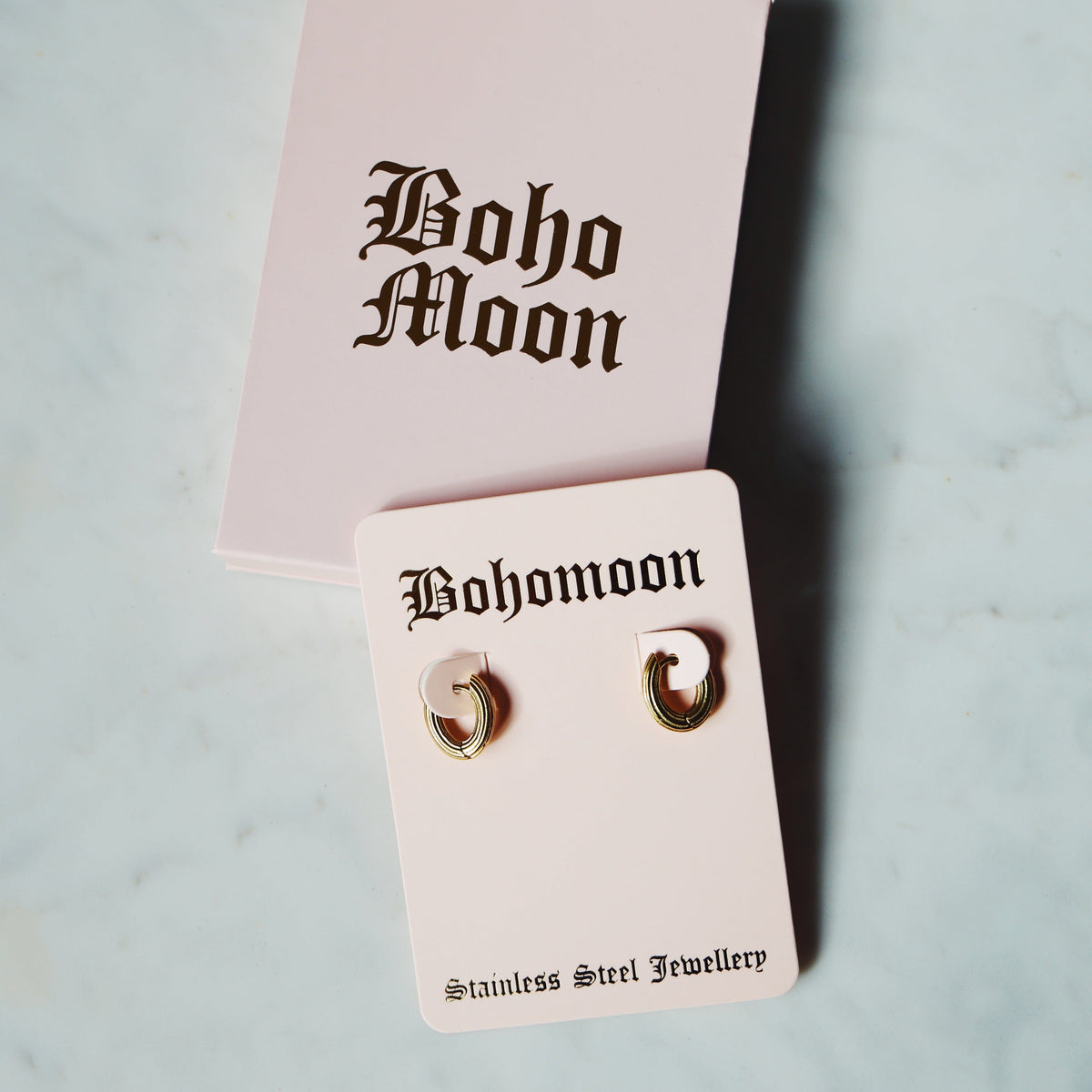 Bohomoon Stainless Steel Nurture Hoop Earrings