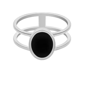 BohoMoon Stainless Steel Oblivion Ring Silver / US 5 / UK J / EUR 49 (x small)