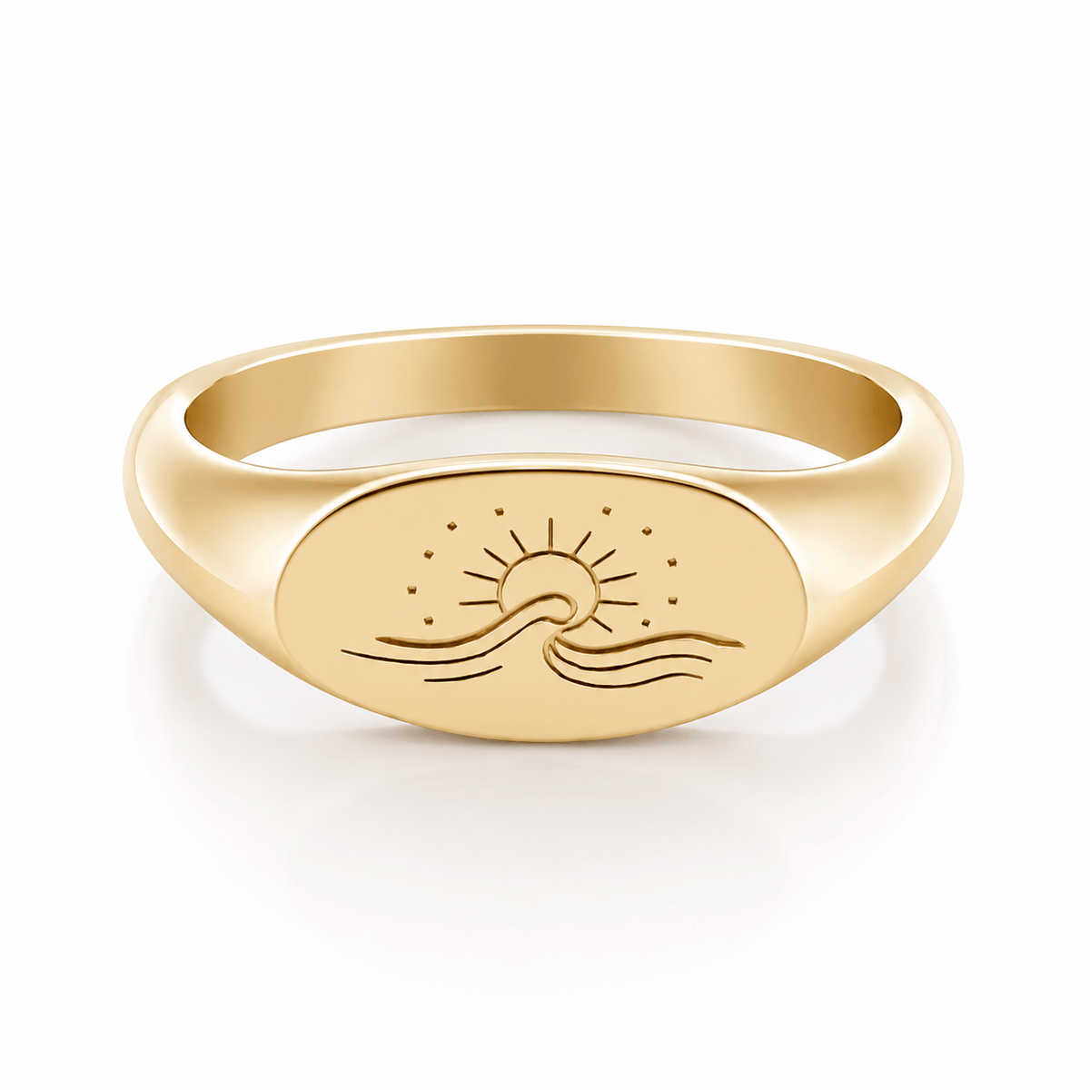 Ocean Waves Signet Ring