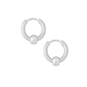 BohoMoon Stainless Steel Odette Hoop Earrings Silver