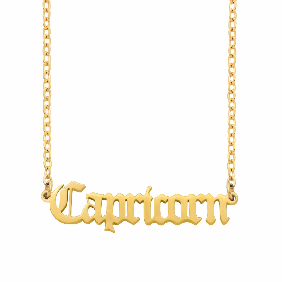 Old English Zodiac Necklace