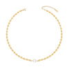 BohoMoon Stainless Steel Olivia Pearl Necklace Gold