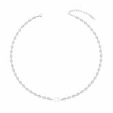 BohoMoon Stainless Steel Olivia Pearl Necklace Silver