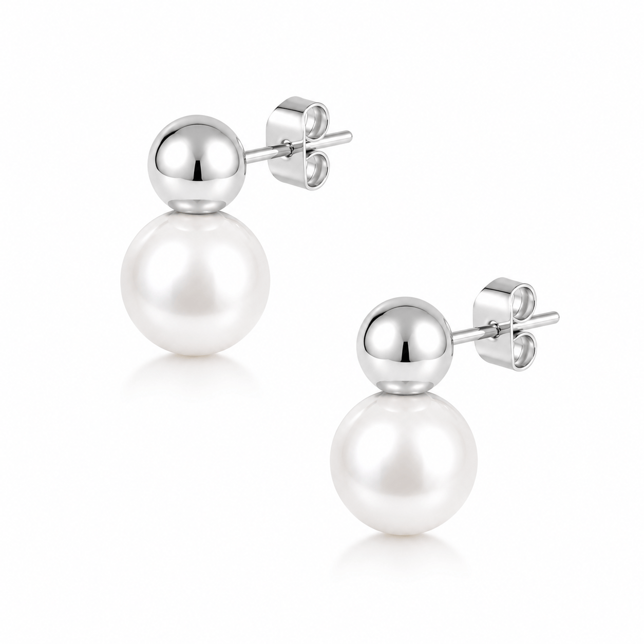 Bohomoon Stainless Steel Ontario Pearl Stud Earrings