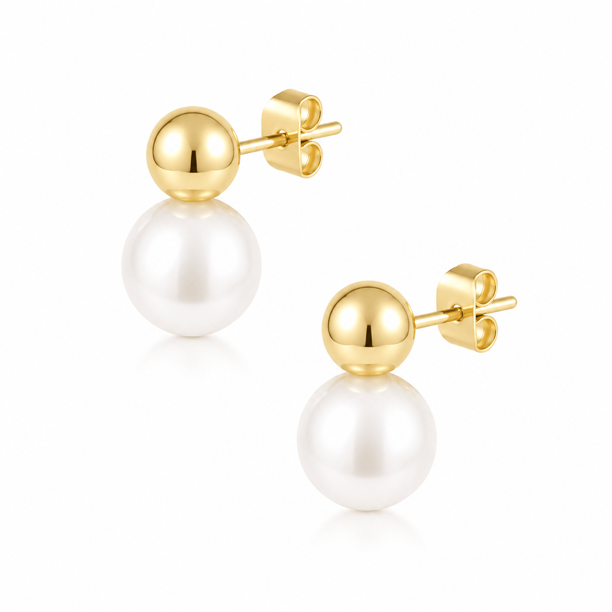 Bohomoon Stainless Steel Ontario Pearl Stud Earrings