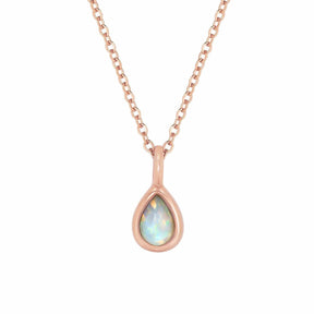 BohoMoon Stainless Steel Orla Opal Necklace Rose Gold