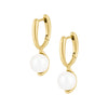 Bohomoon Stainless Steel Oscar Pearl Hoop Earrings