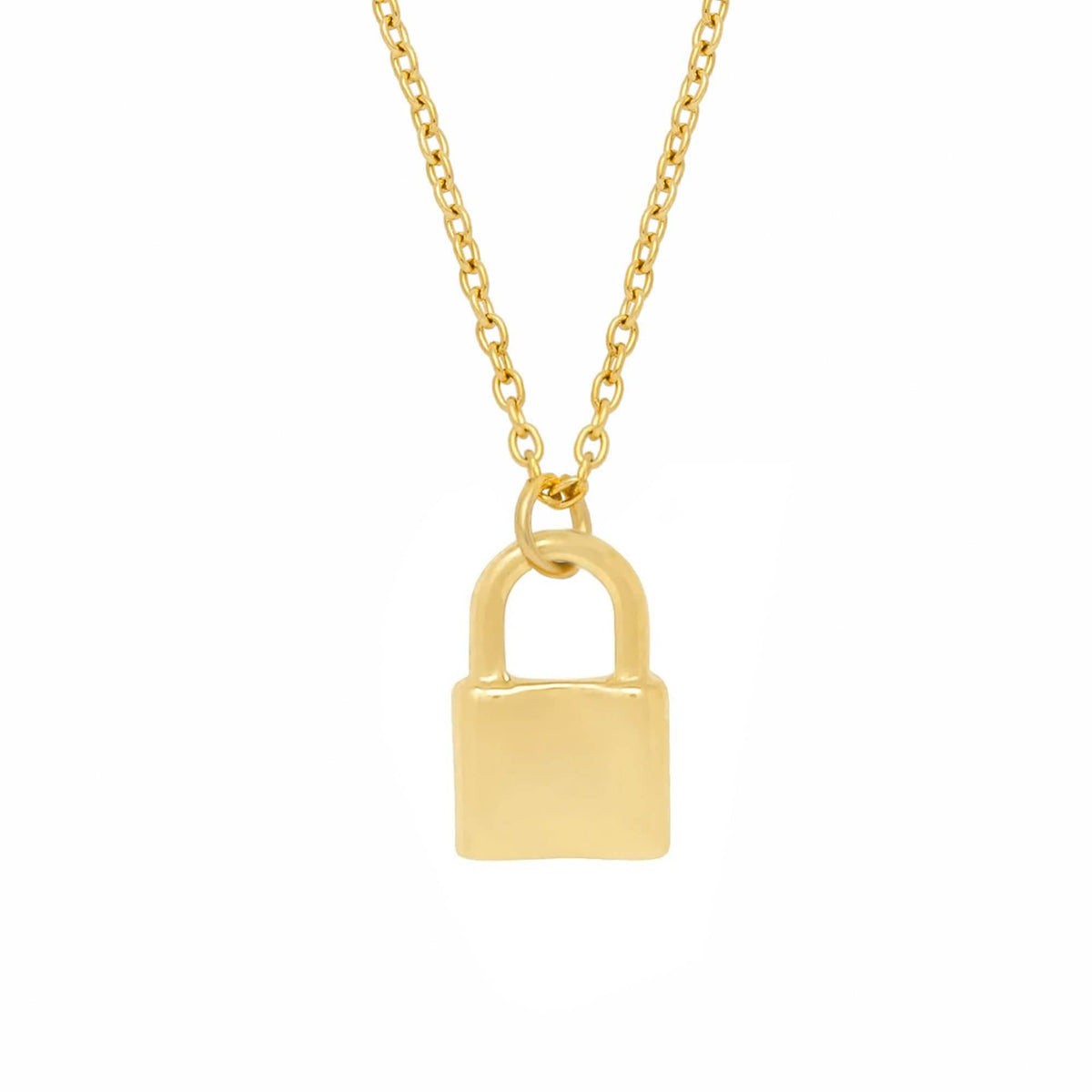 BohoMoon Stainless Steel Padlock Necklace Gold