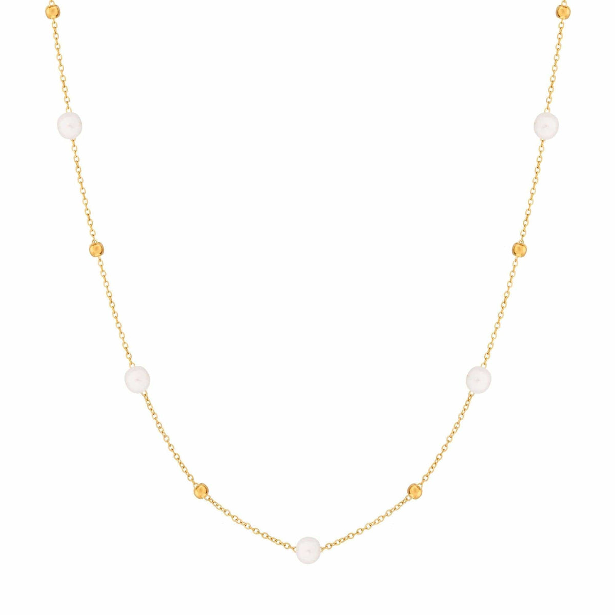 BohoMoon Stainless Steel Paradise Pearl Necklace Gold