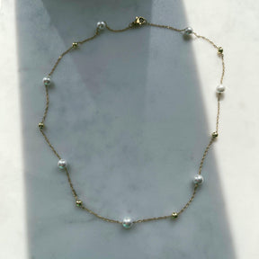 BohoMoon Stainless Steel Paradise Pearl Necklace