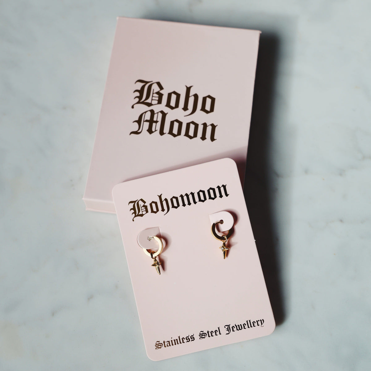 Bohomoon Stainless Steel Passion Hoop Earrings
