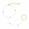 Bohomoon Stainless Steel Pastel Hand Chain Bracelet