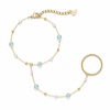 Bohomoon Stainless Steel Pastel Hand Chain Bracelet