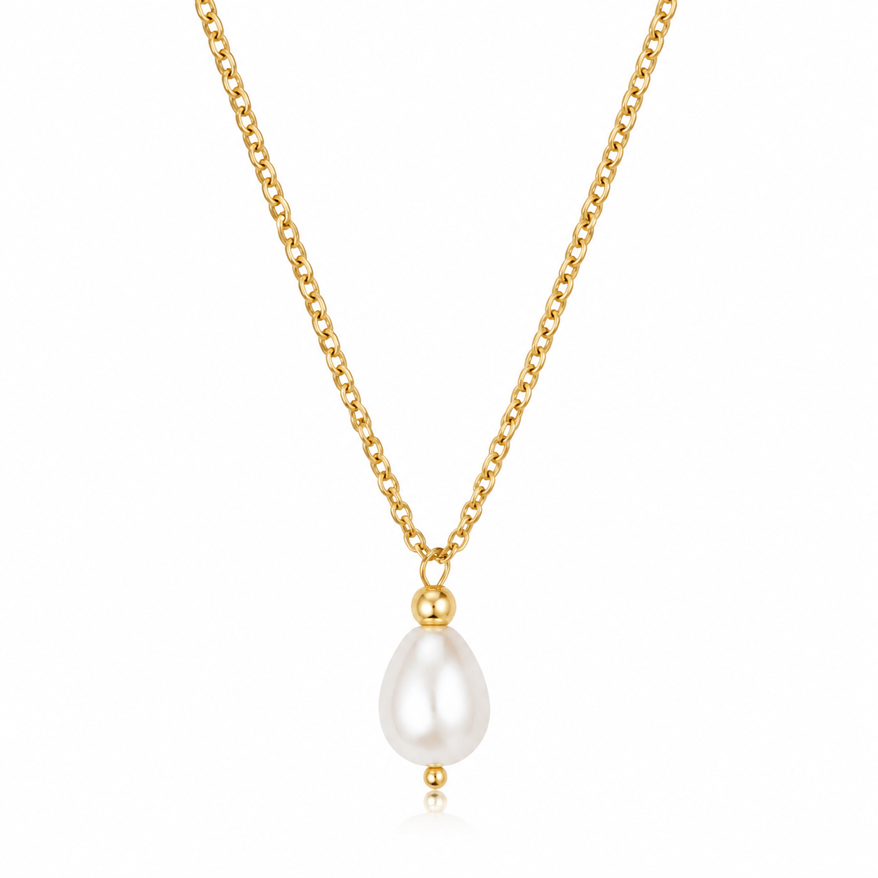 Bohomoon Stainless Steel Pearl Drop Necklace