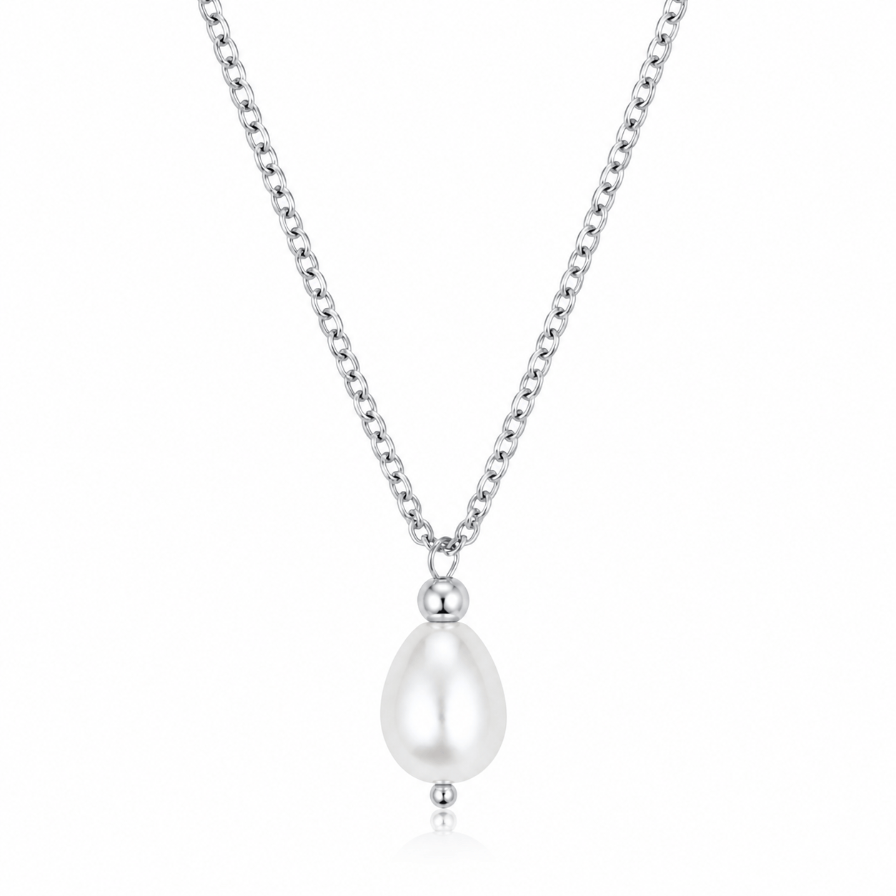 Bohomoon Stainless Steel Pearl Drop Necklace