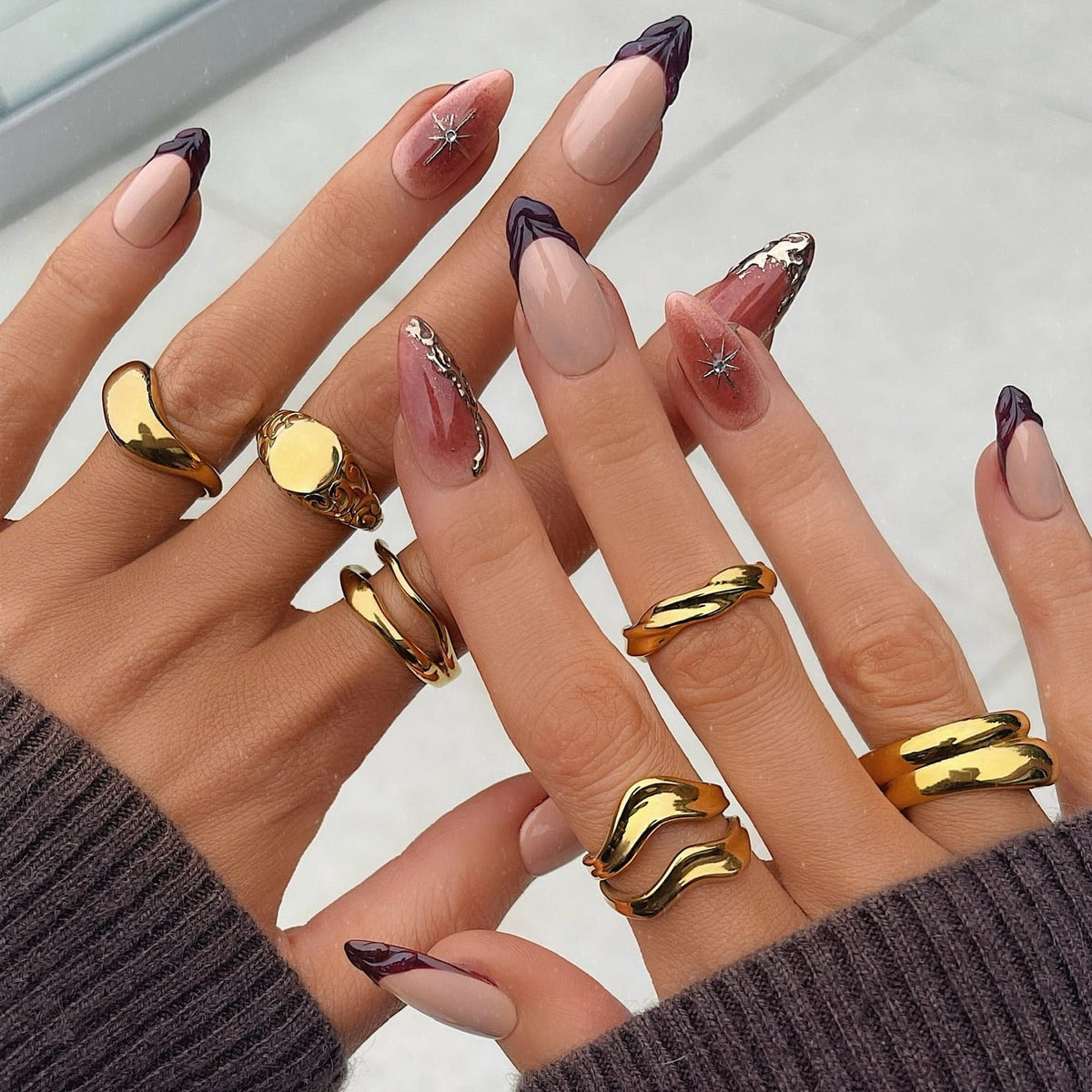 Bohomoon Stainless Steel Pennie Signet Ring