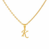 BohoMoon Stainless Steel Petite Initial Choker / Necklace Gold / A / Choker