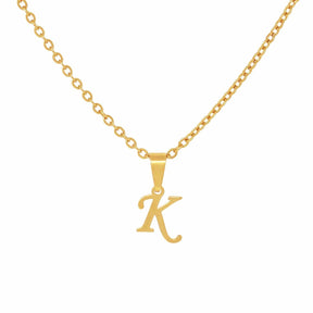 BohoMoon Stainless Steel Petite Initial Choker / Necklace Gold / A / Choker