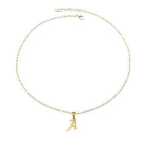 BohoMoon Stainless Steel Petite Initial Choker / Necklace