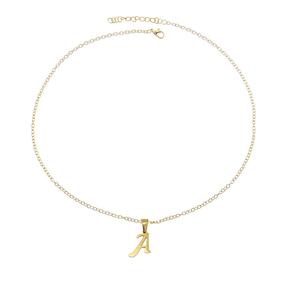 BohoMoon Stainless Steel Petite Initial Choker / Necklace